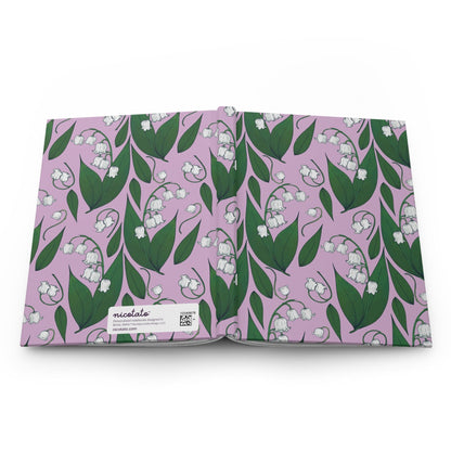 Paper products Journal Lily of the Valley Flower Pattern Journal - Hardcover Matte