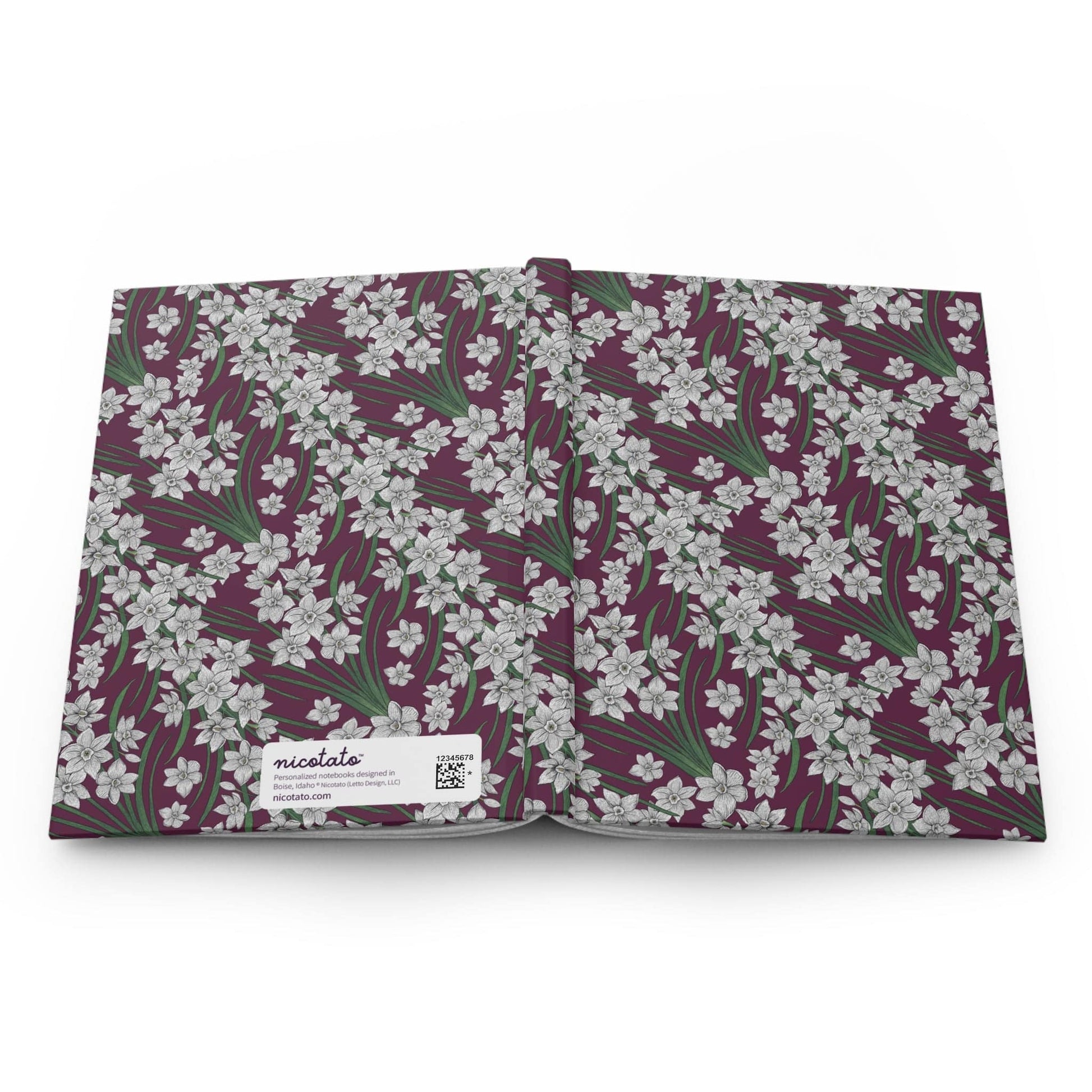 Paper products Journal Paperwhites Flower Pattern Journal - Hardcover Matte