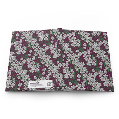 Paper products Journal Paperwhites Flower Pattern Journal - Hardcover Matte