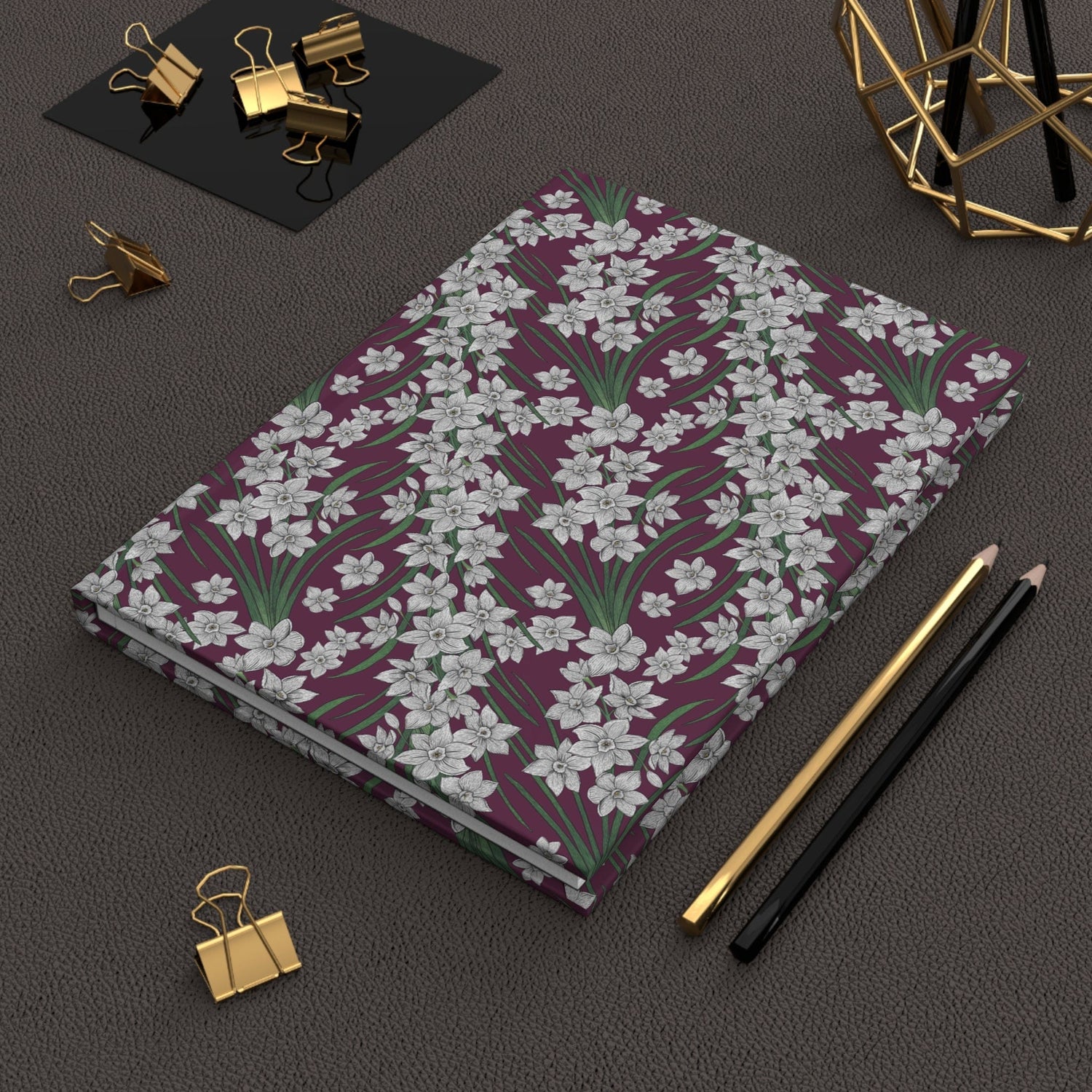 Paper products Journal Paperwhites Flower Pattern Journal - Hardcover Matte