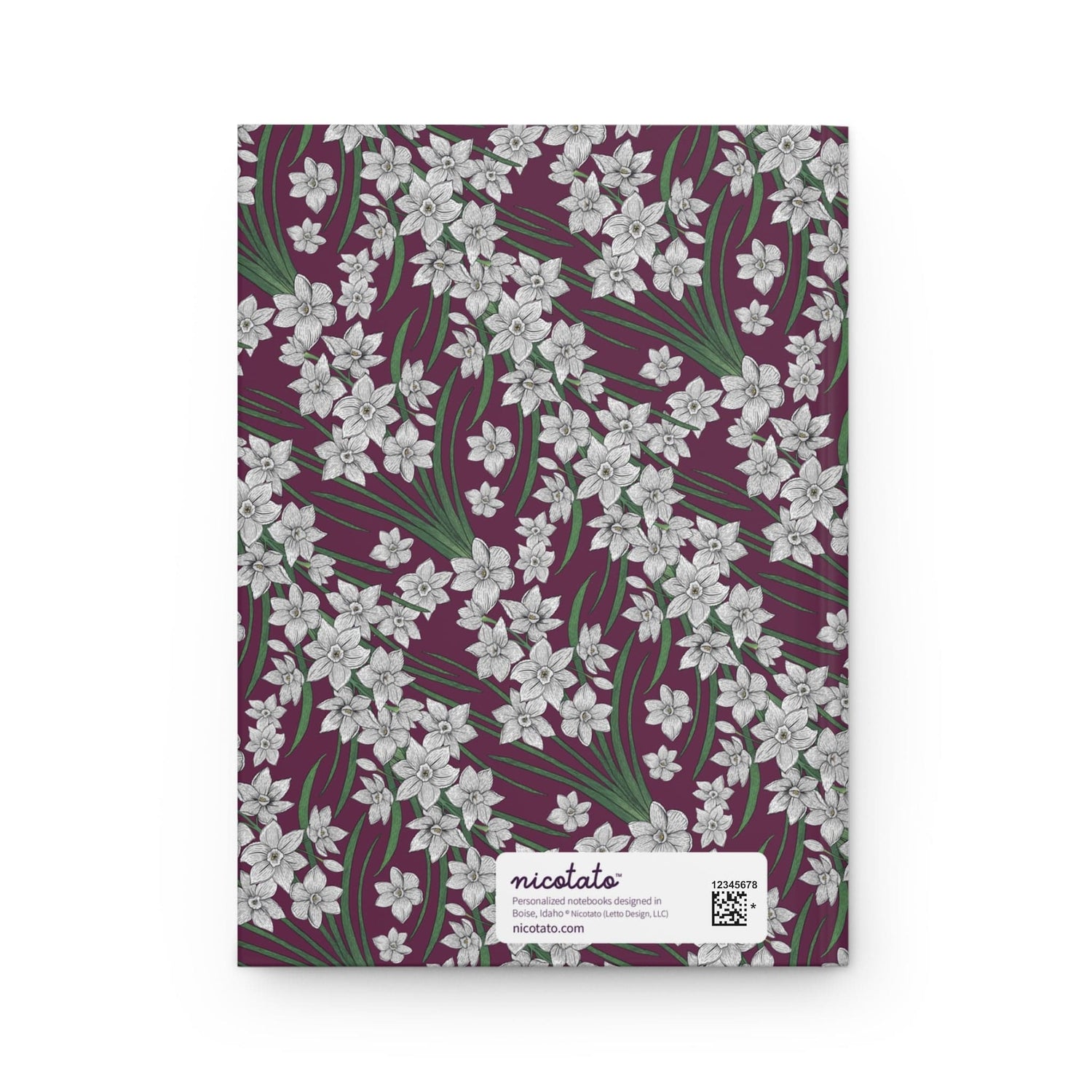 Paper products Journal Paperwhites Flower Pattern Journal - Hardcover Matte
