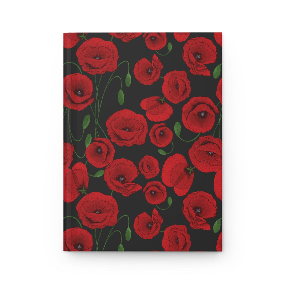 Paper products Journal Poppy Flower Pattern Hardcover Journal