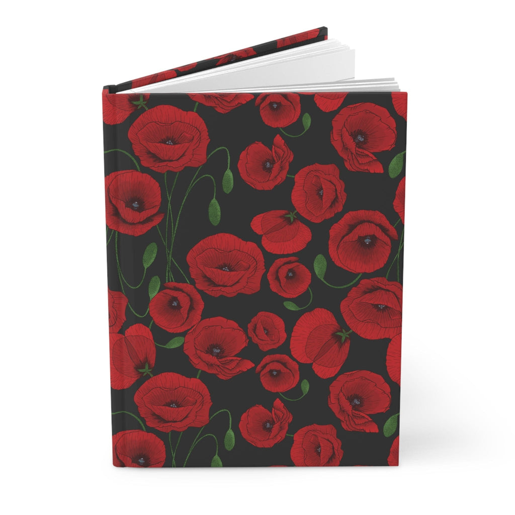 Paper products Journal Poppy Flower Pattern Hardcover Journal