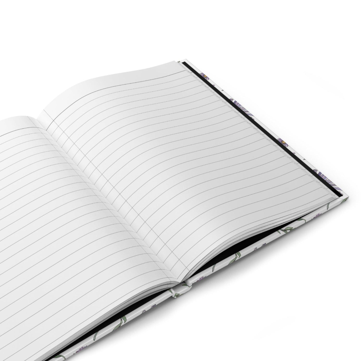 Paper products Journal Purple Wildflower Journal  Hardcover Matte – Hand-Drawn Floral Pattern