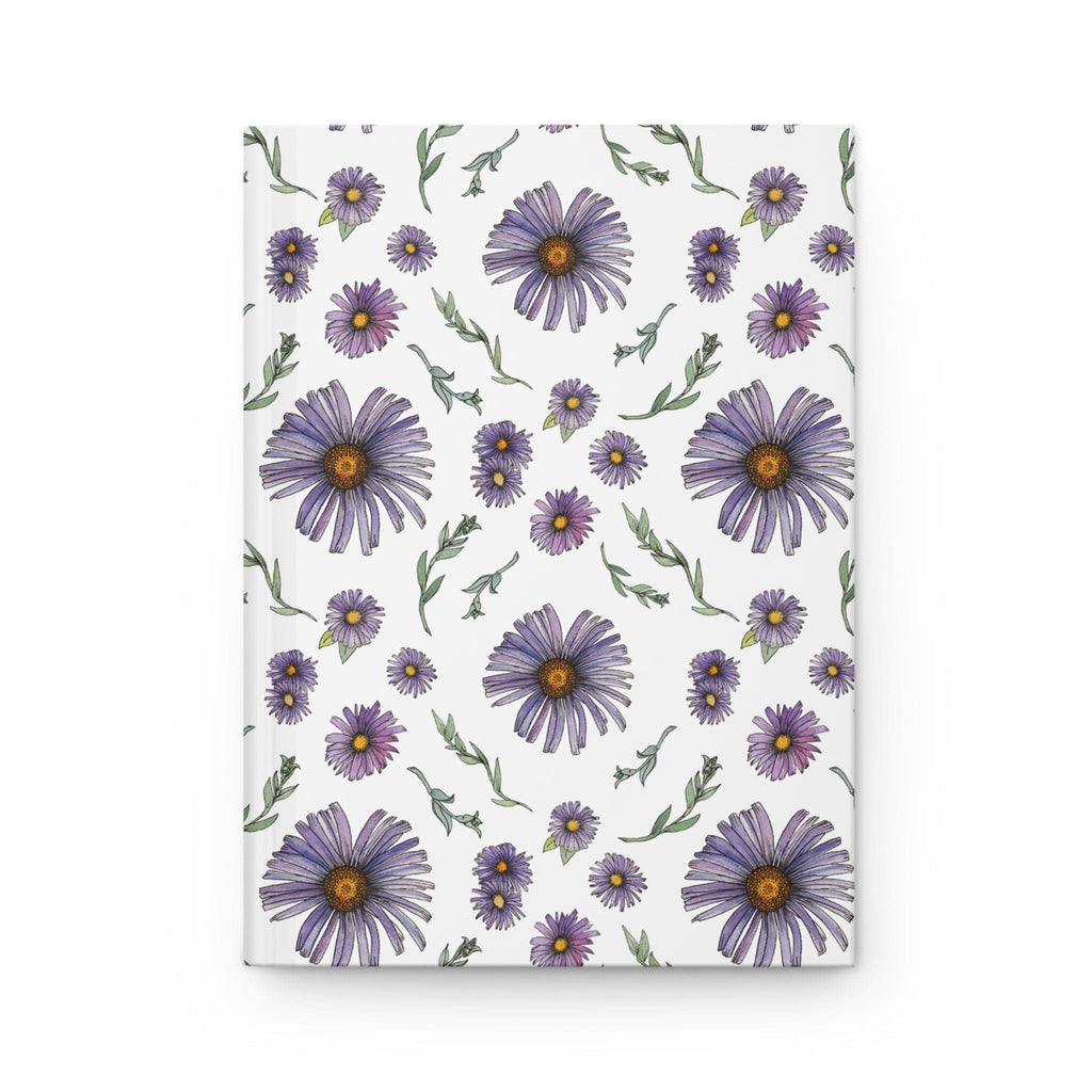 Paper products Journal Purple Wildflower Journal  Hardcover Matte – Hand-Drawn Floral Pattern