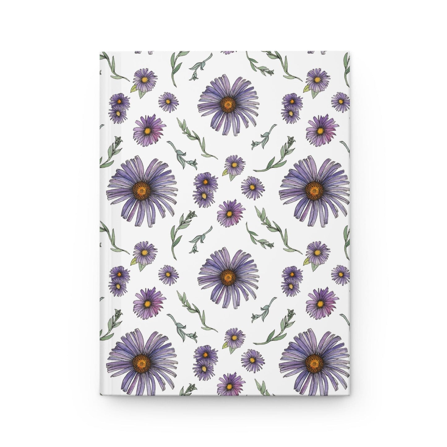 Paper products Journal Purple Wildflower Journal  Hardcover Matte – Hand-Drawn Floral Pattern