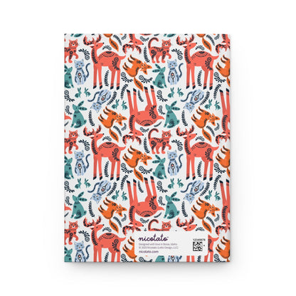 Paper products Journal Woodland Animals and Cats Hardcover Journal