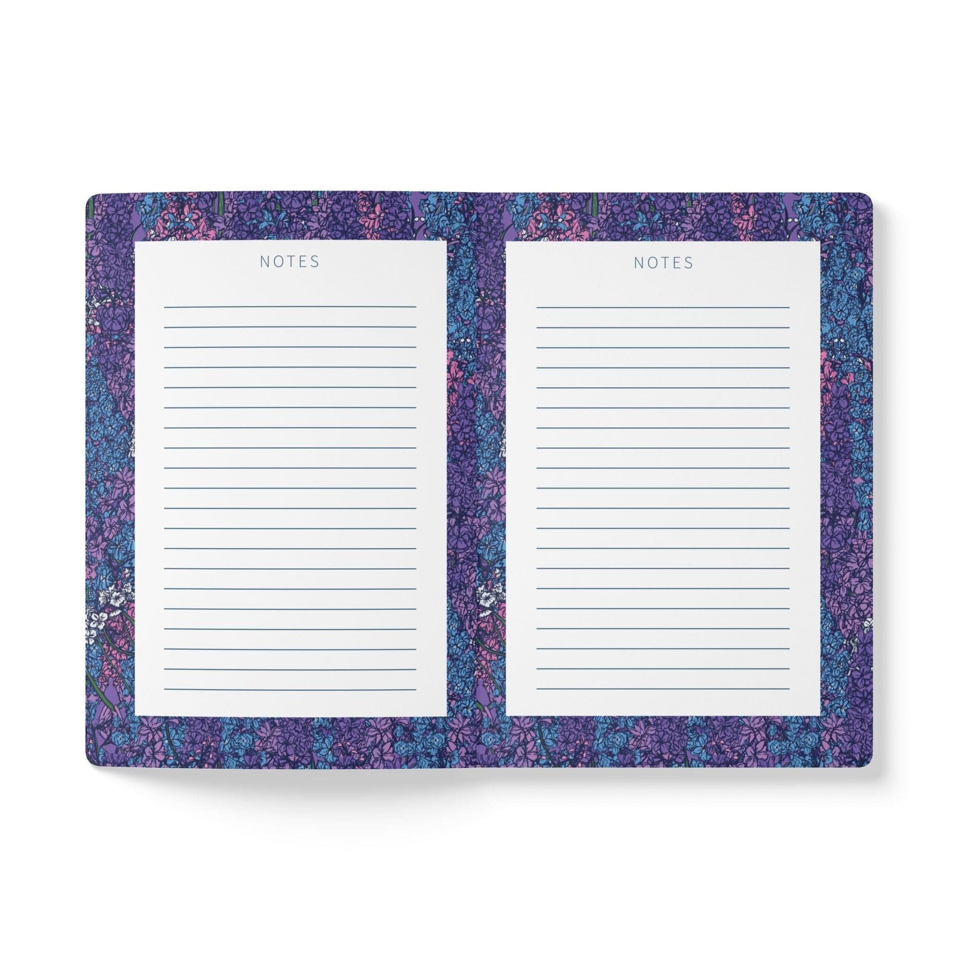 Paper products Larkspur Flower Journal - July Birth flower - Personalizable Softcover Journal