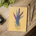 Paper products Larkspur Flower Journal - July Birth flower - Personalizable Softcover Journal