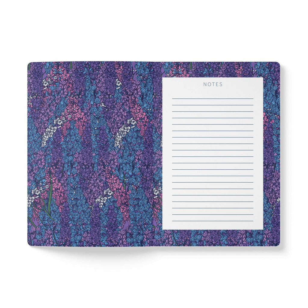 Paper products Larkspur Flower Journal - July Birth flower - Personalizable Softcover Journal