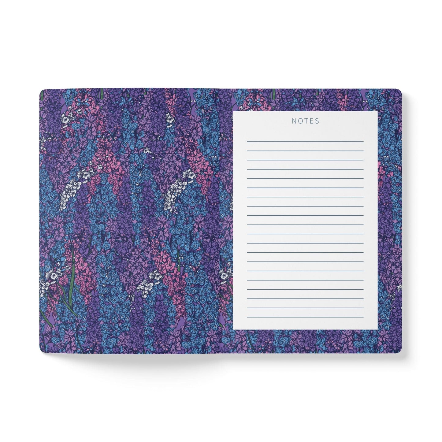 Paper products Larkspur Flower Journal - July Birth flower - Personalizable Softcover Journal