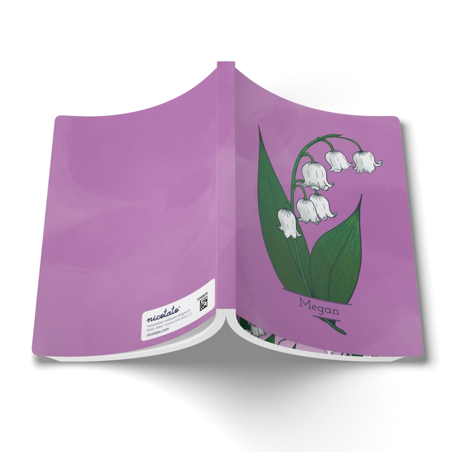Paper products Lily of the Valley Flower Journal - May Birth flower - Personalizable Softcover Journal