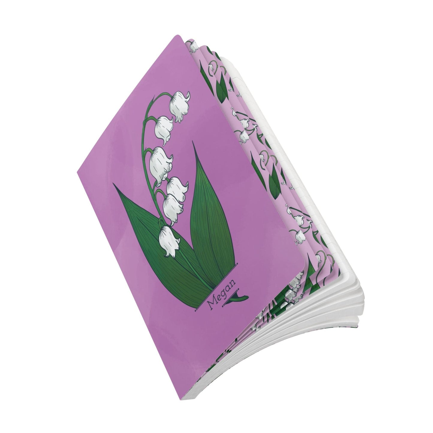 Paper products Lily of the Valley Flower Journal - May Birth flower - Personalizable Softcover Journal
