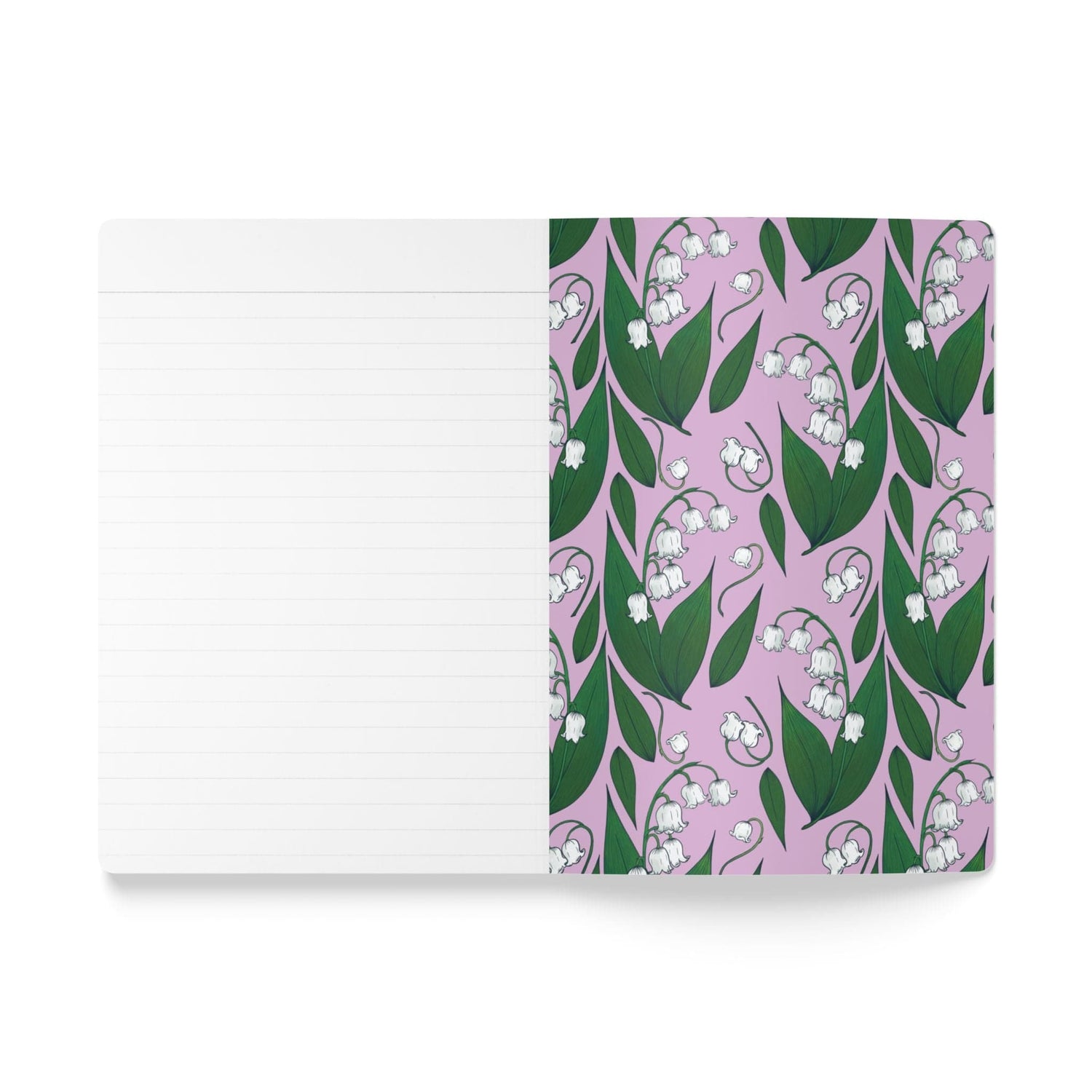 Paper products Lily of the Valley Flower Journal - May Birth flower - Personalizable Softcover Journal