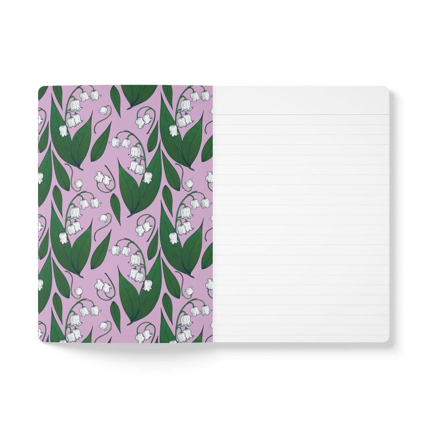 Paper products Lily of the Valley Flower Journal - May Birth flower - Personalizable Softcover Journal