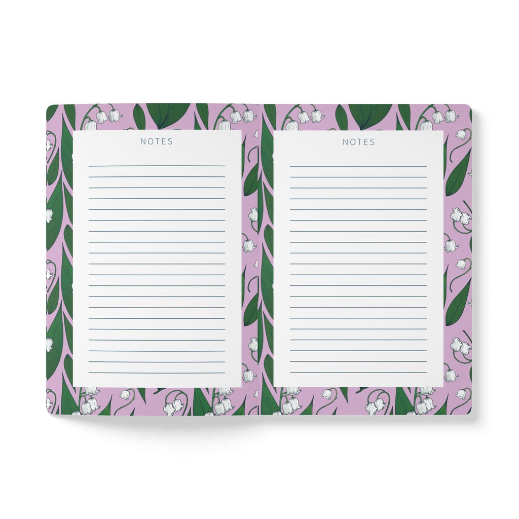 Paper products Lily of the Valley Flower Journal - May Birth flower - Personalizable Softcover Journal