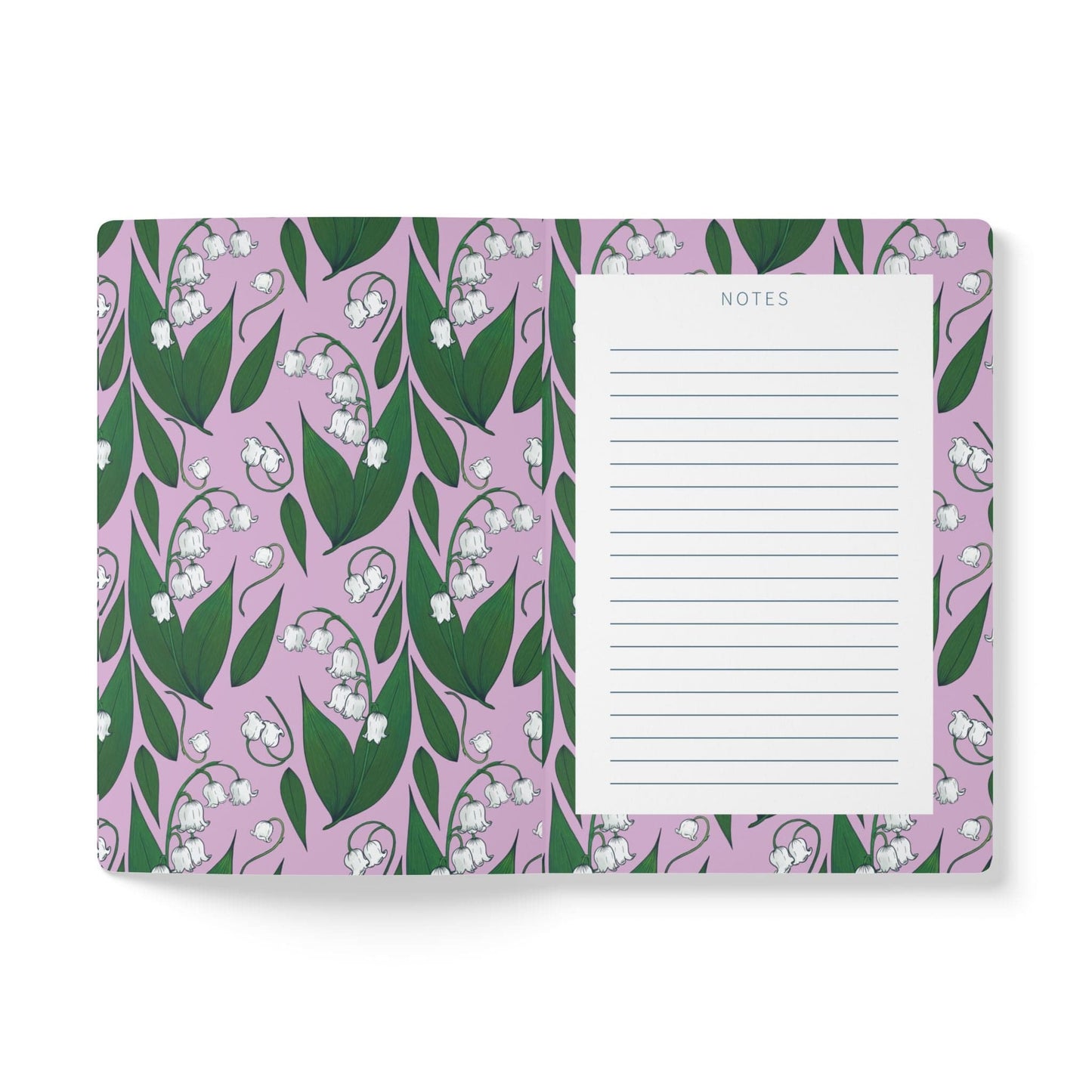 Paper products Lily of the Valley Flower Journal - May Birth flower - Personalizable Softcover Journal