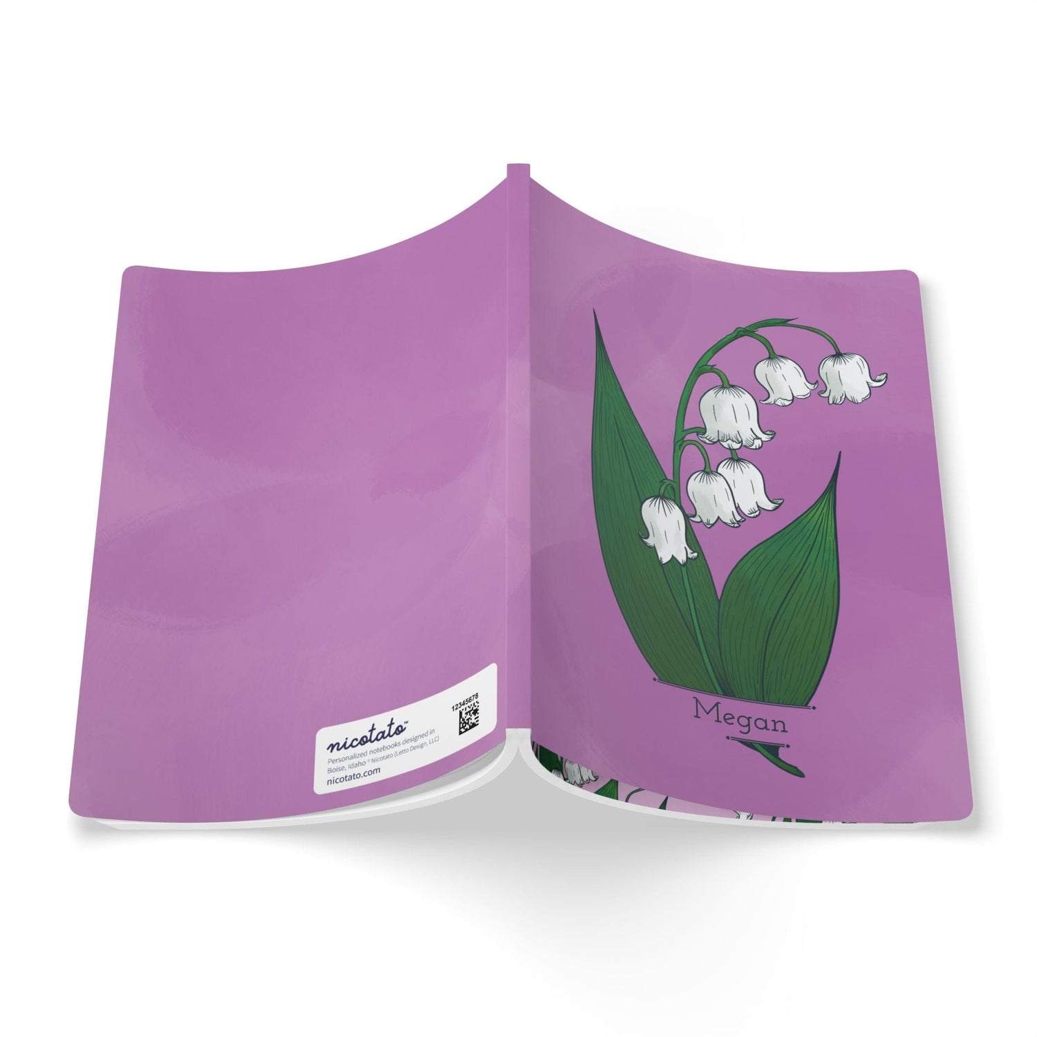Paper products Lily of the Valley Flower Journal - May Birth flower - Personalizable Softcover Journal
