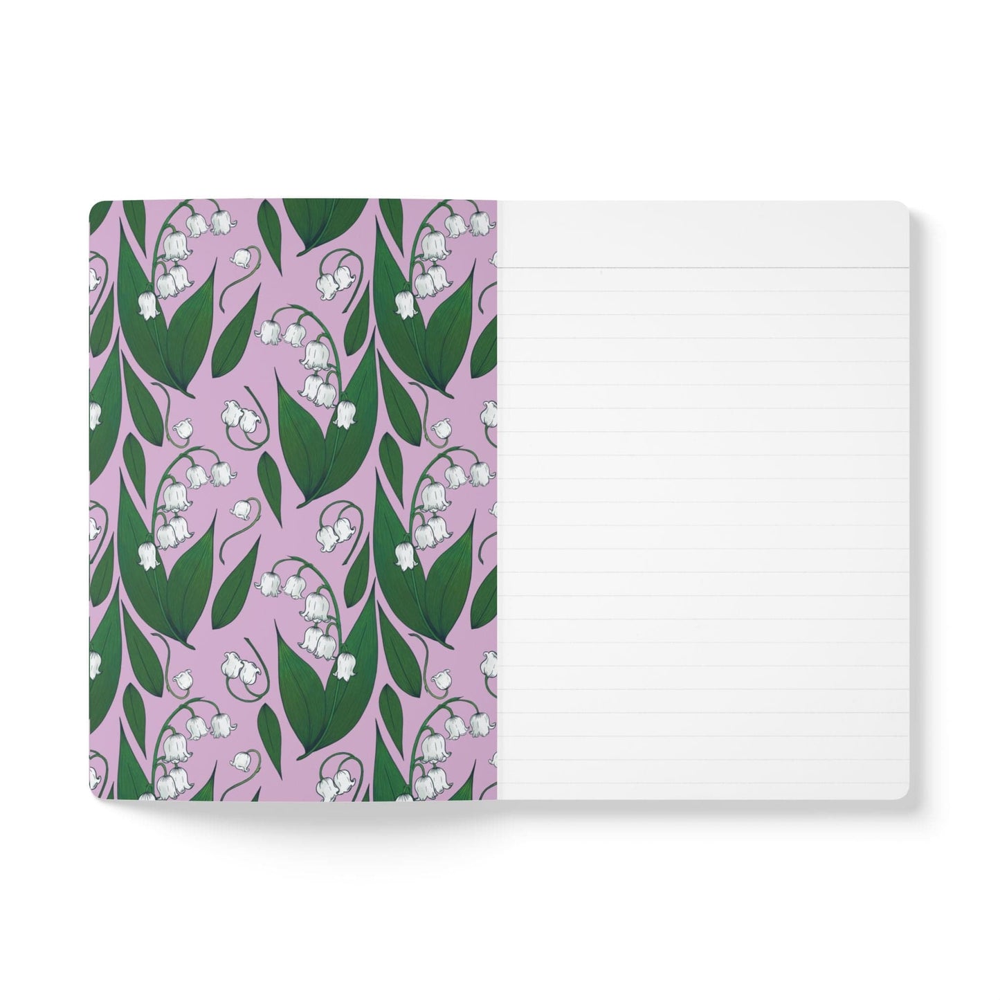 Paper products Lily of the Valley Flower Journal - May Birth flower - Personalizable Softcover Journal