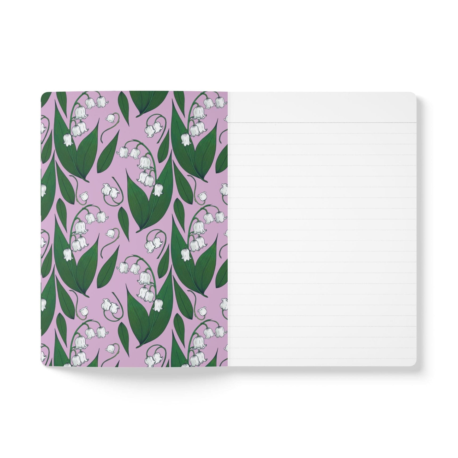 Paper products Lily of the Valley Flower Journal - May Birth flower - Personalizable Softcover Journal