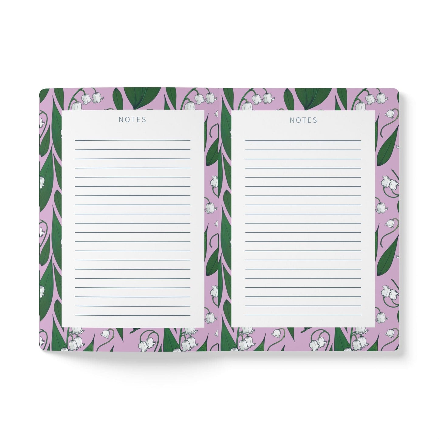 Paper products Lily of the Valley Flower Journal - May Birth flower - Personalizable Softcover Journal
