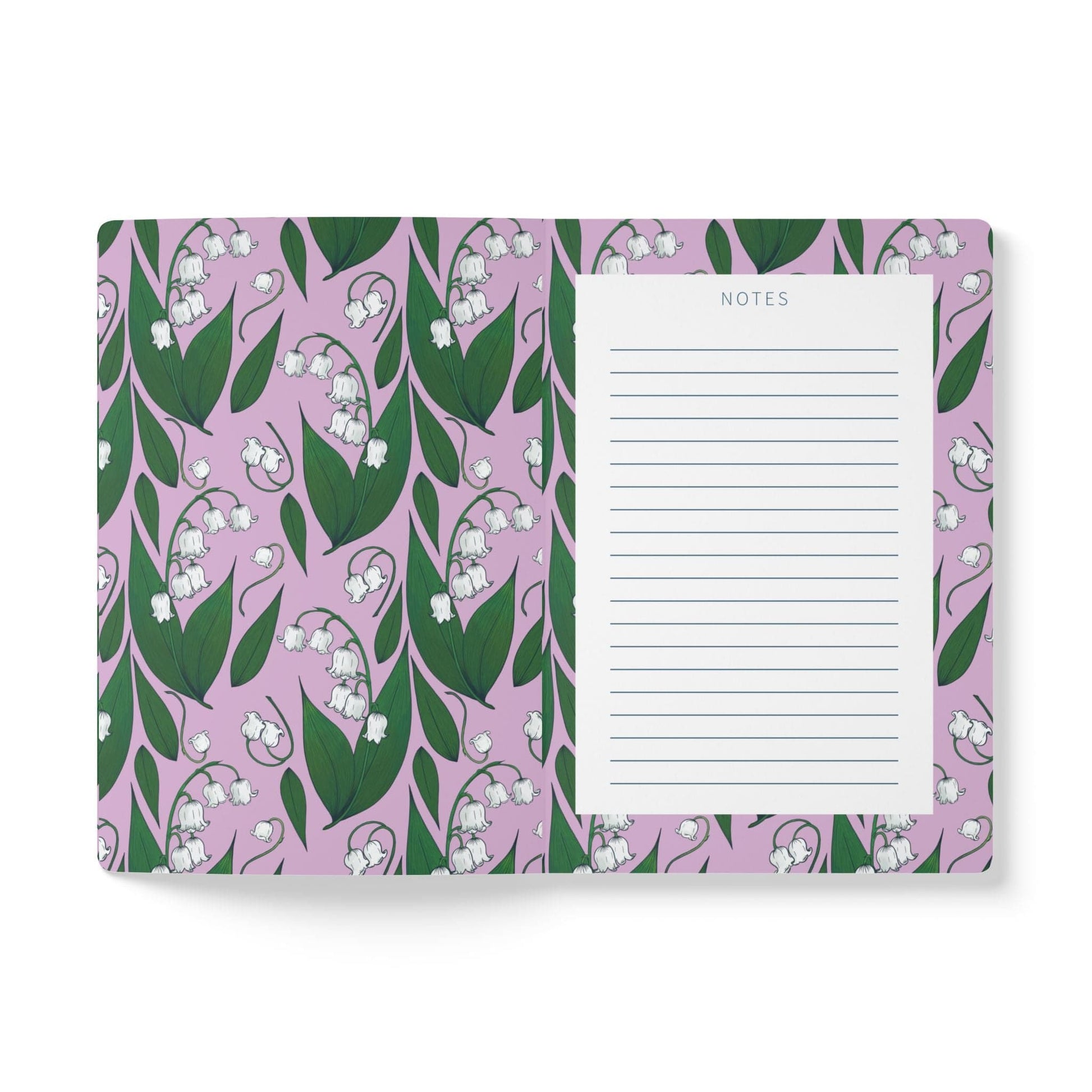 Paper products Lily of the Valley Flower Journal - May Birth flower - Personalizable Softcover Journal