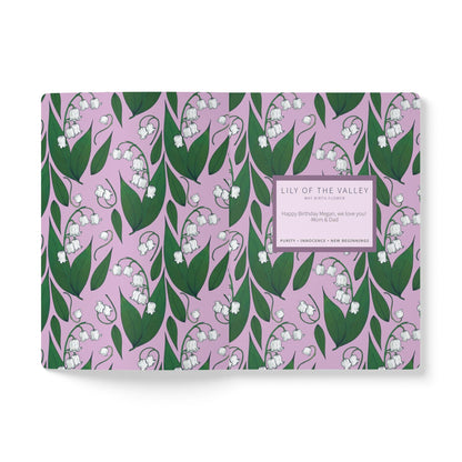 Paper products Lily of the Valley Flower Journal - May Birth flower - Personalizable Softcover Journal