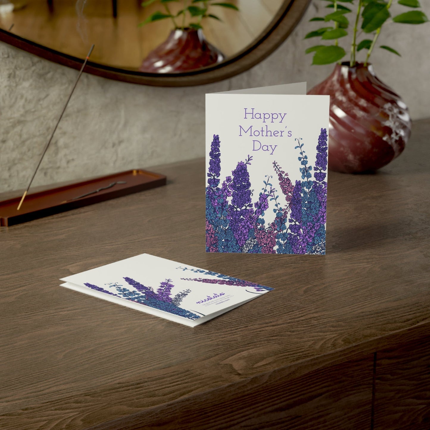 Paper products Mother's Day Larkspur Flower Greeting Cards