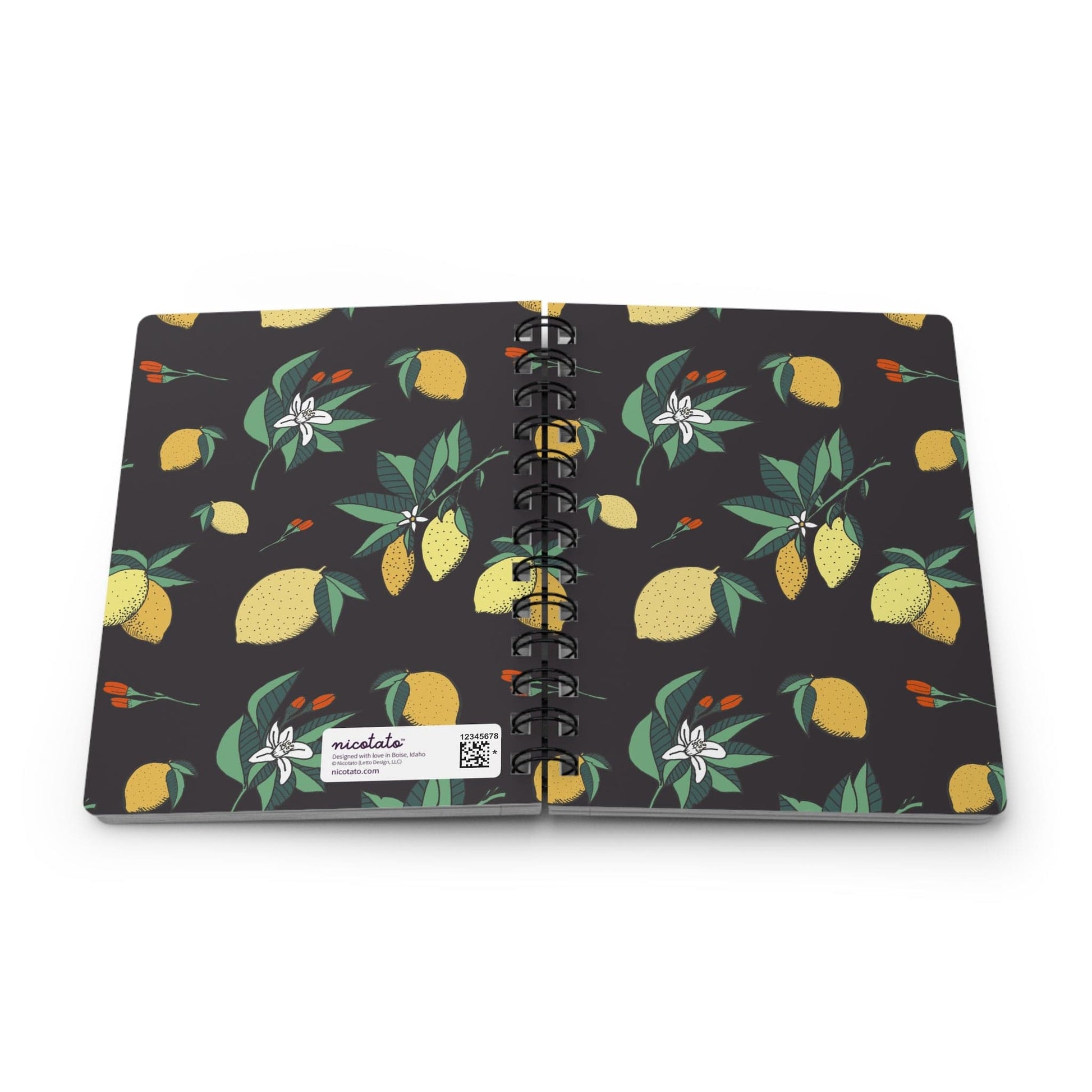 Paper products One Size Lemon & Flowers Spiral Bound Journal