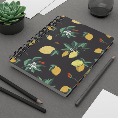 Paper products One Size Lemon & Flowers Spiral Bound Journal