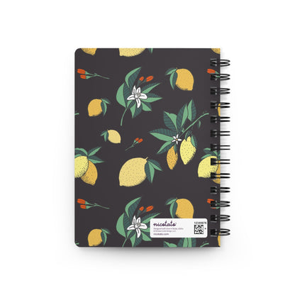 Paper products One Size Lemon & Flowers Spiral Bound Journal