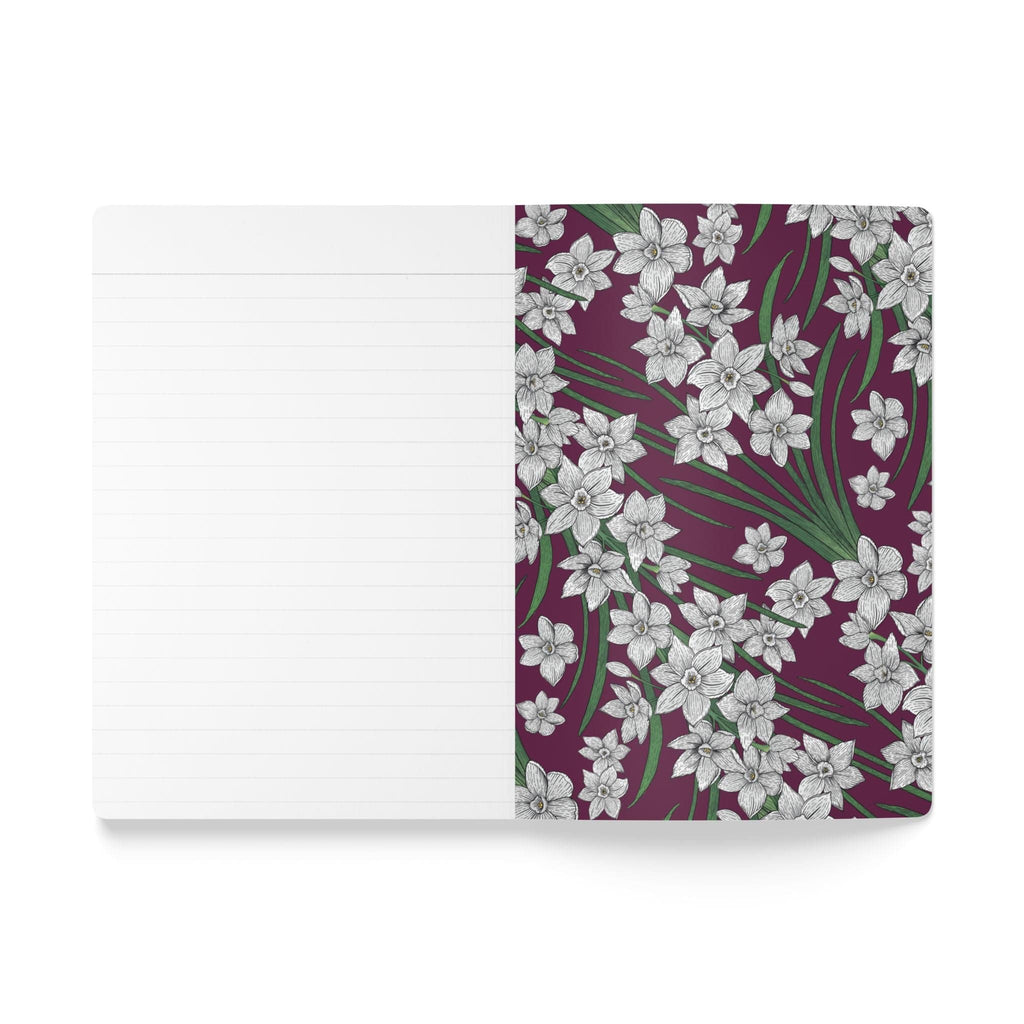 Paper products Paperwhite Flower Journal - December Birth flower - Personalizable Softcover Journal