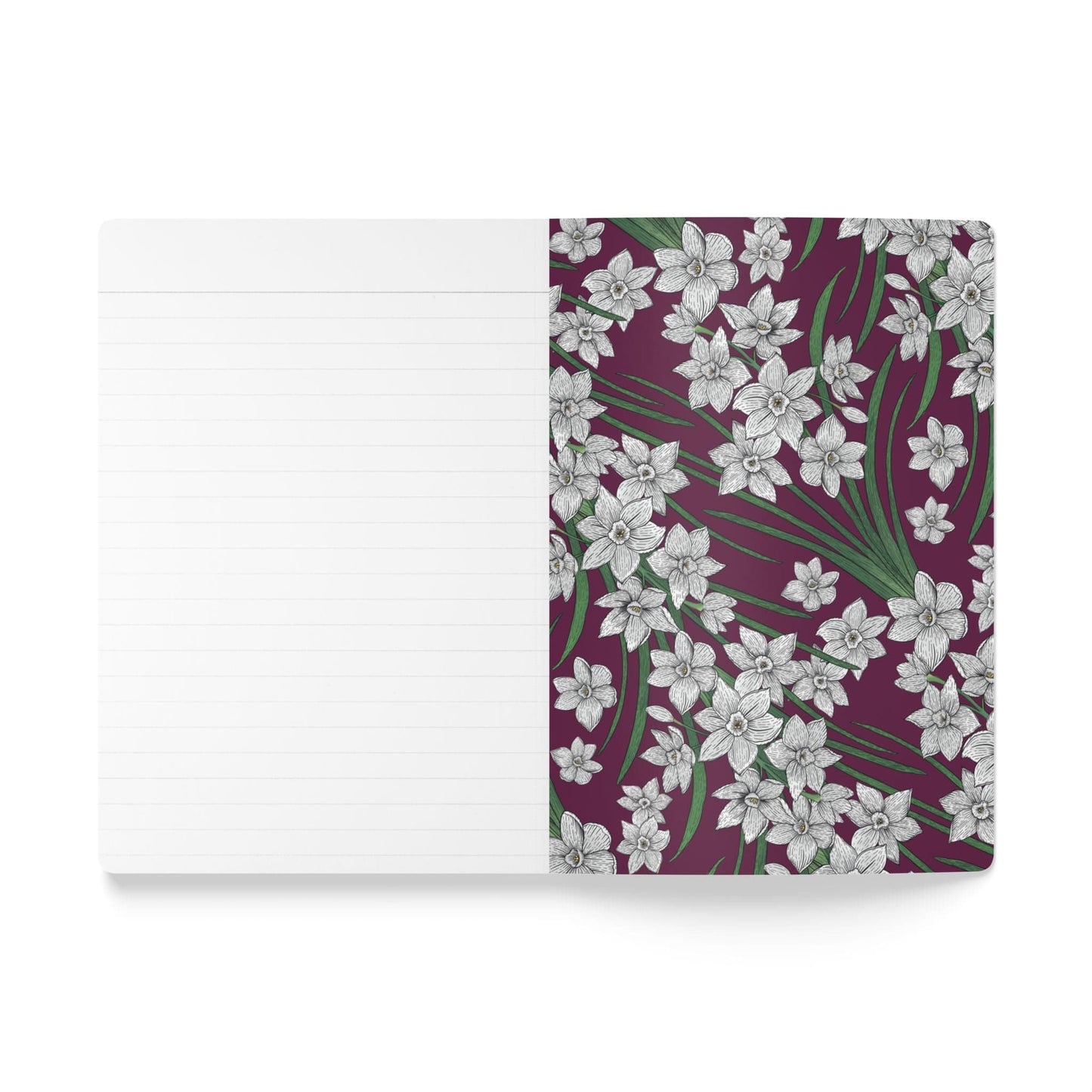 Paper products Paperwhite Flower Journal - December Birth flower - Personalizable Softcover Journal