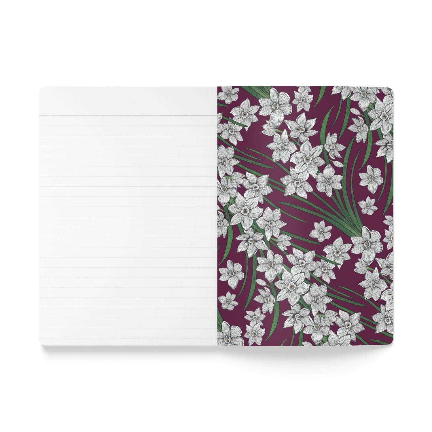 Paper products Paperwhite Flower Journal - December Birth flower - Personalizable Softcover Journal