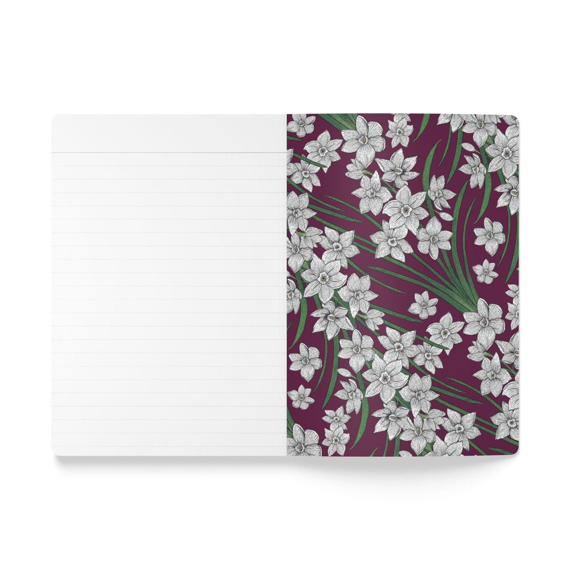 Paper products Paperwhite Flower Journal - December Birth flower - Personalizable Softcover Journal