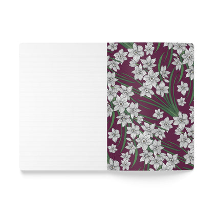 Paper products Paperwhite Flower Journal - December Birth flower - Personalizable Softcover Journal