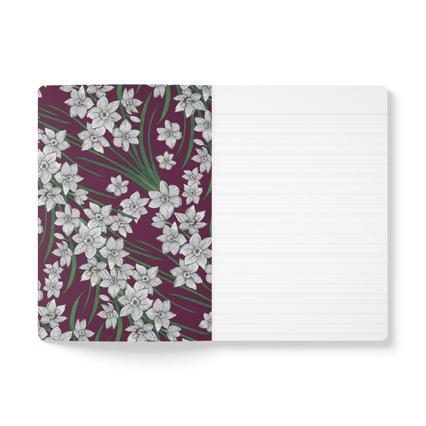 Paper products Paperwhite Flower Journal - December Birth flower - Personalizable Softcover Journal