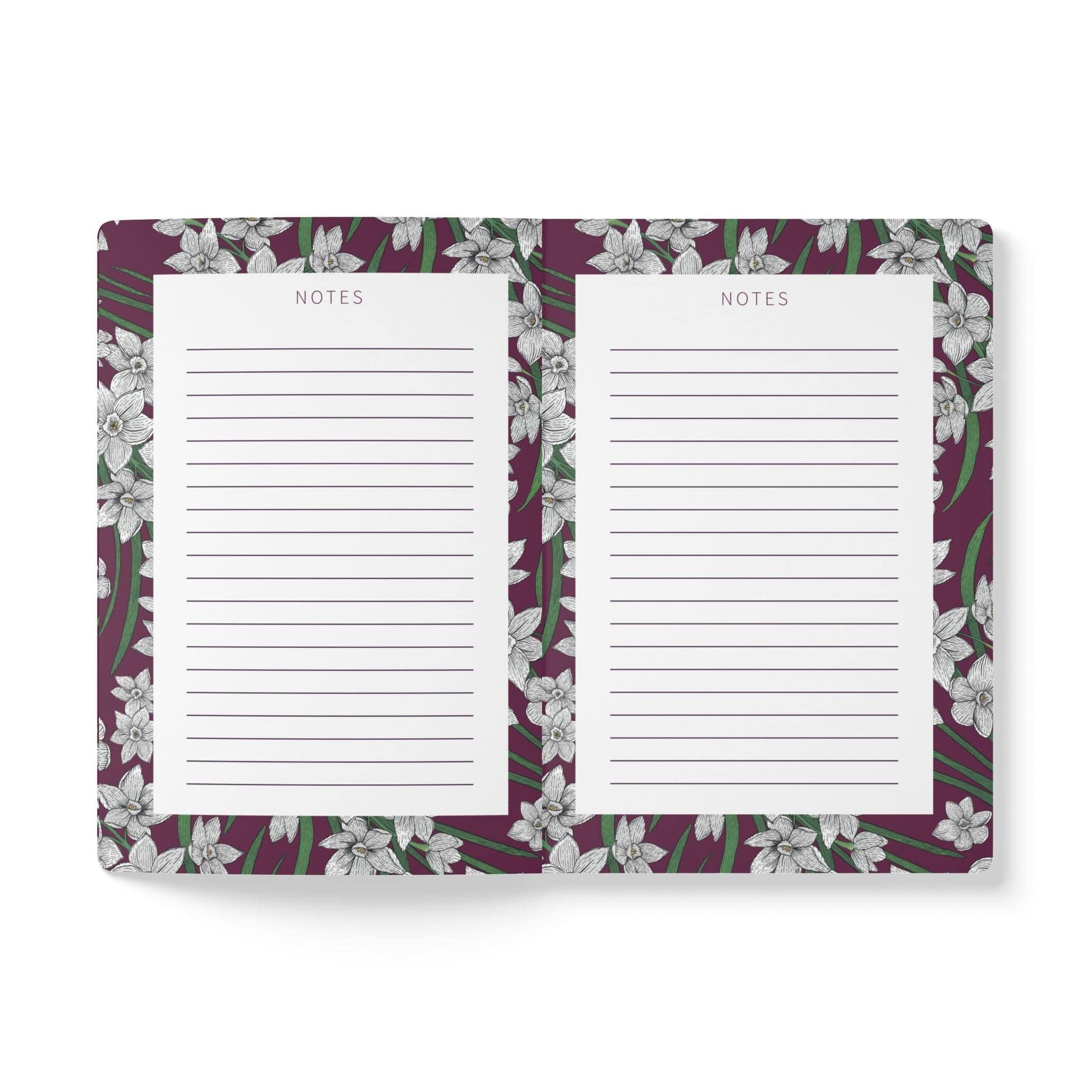 Paper products Paperwhite Flower Journal - December Birth flower - Personalizable Softcover Journal