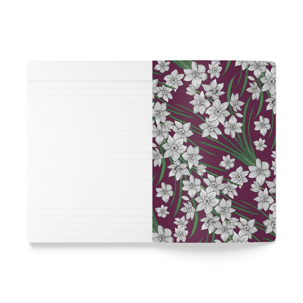 Paper products Paperwhite Flower Journal - December Birth flower - Personalizable Softcover Journal