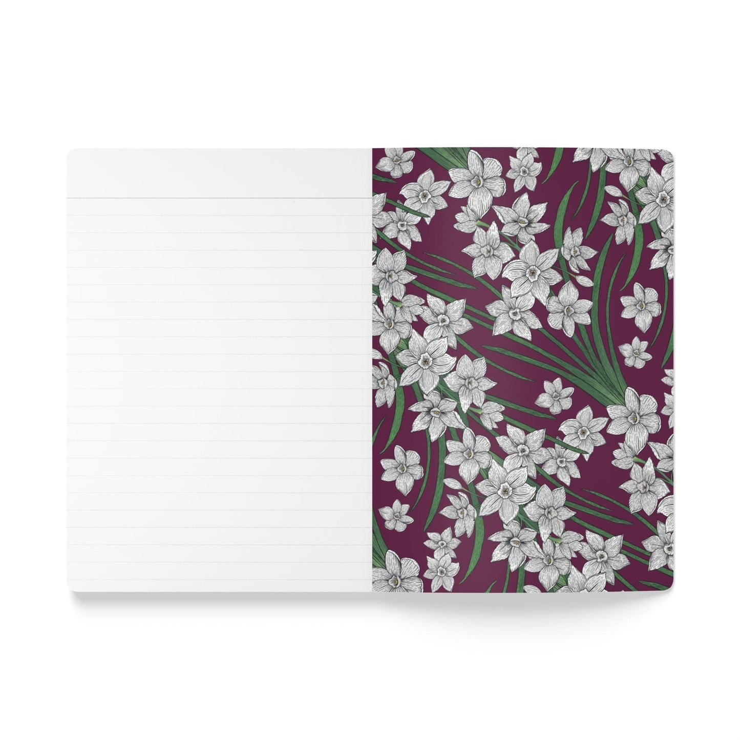 Paper products Paperwhite Flower Journal - December Birth flower - Personalizable Softcover Journal