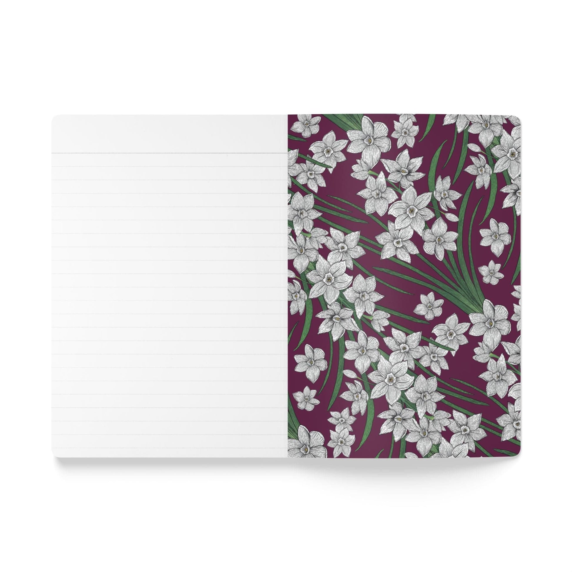 Paper products Paperwhite Flower Journal - December Birth flower - Personalizable Softcover Journal