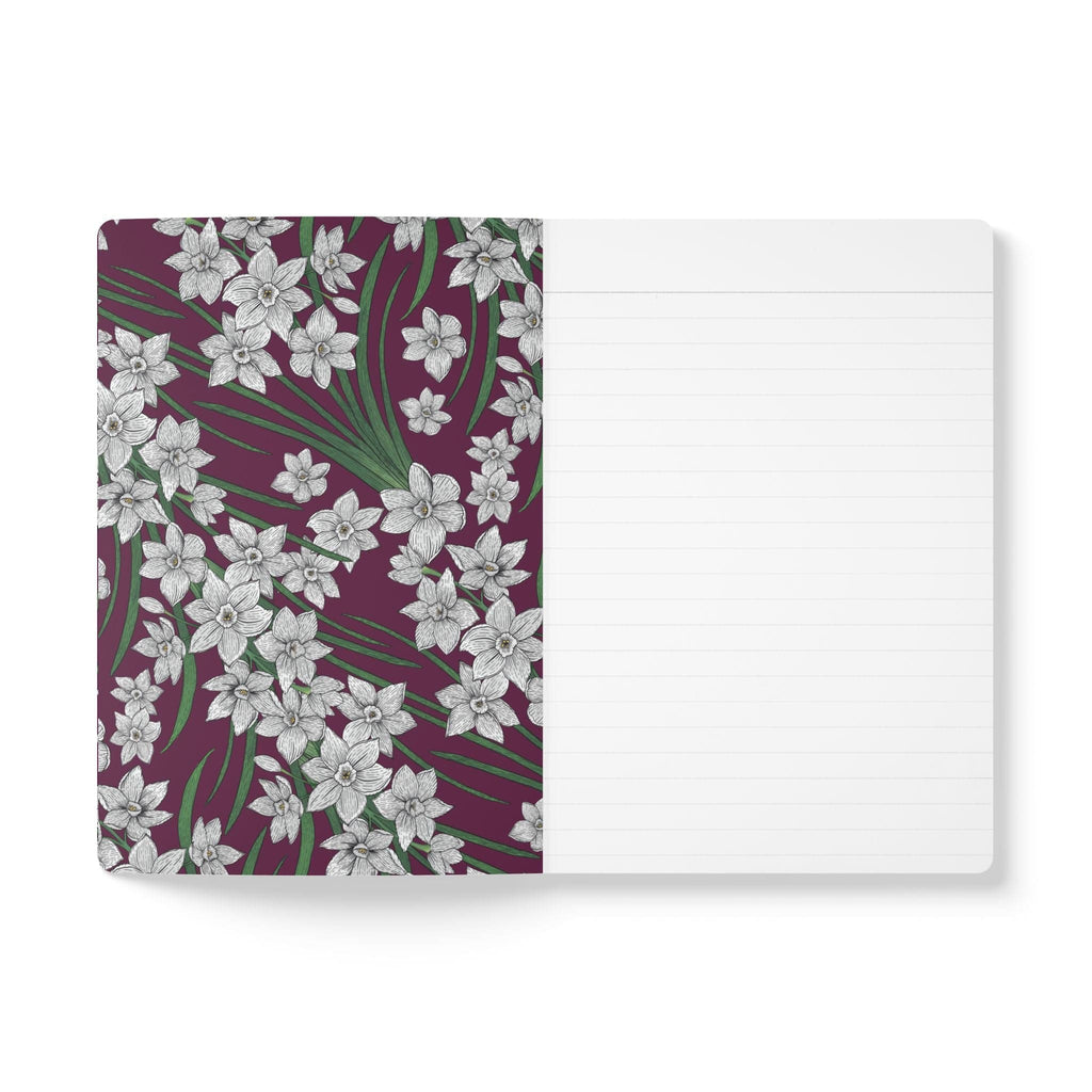 Paper products Paperwhite Flower Journal - December Birth flower - Personalizable Softcover Journal