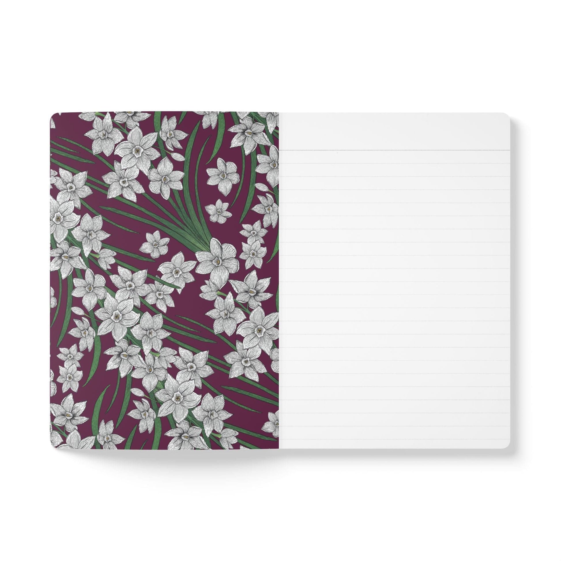 Paper products Paperwhite Flower Journal - December Birth flower - Personalizable Softcover Journal
