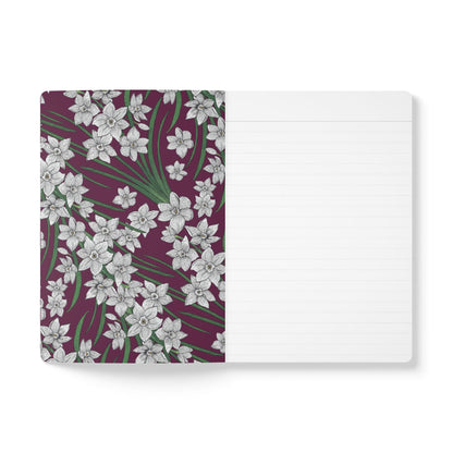 Paper products Paperwhite Flower Journal - December Birth flower - Personalizable Softcover Journal