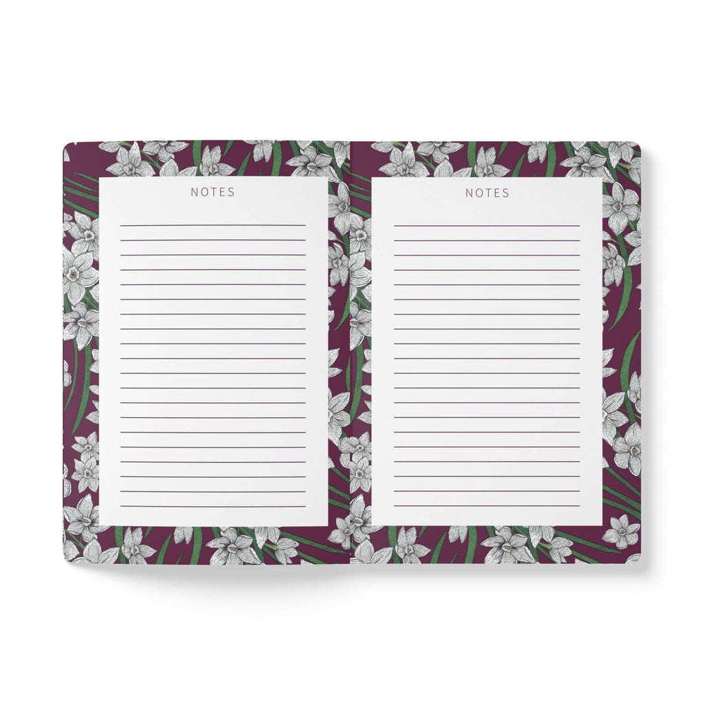 Paper products Paperwhite Flower Journal - December Birth flower - Personalizable Softcover Journal