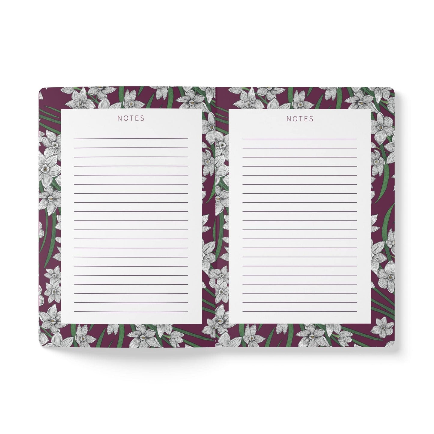 Paper products Paperwhite Flower Journal - December Birth flower - Personalizable Softcover Journal