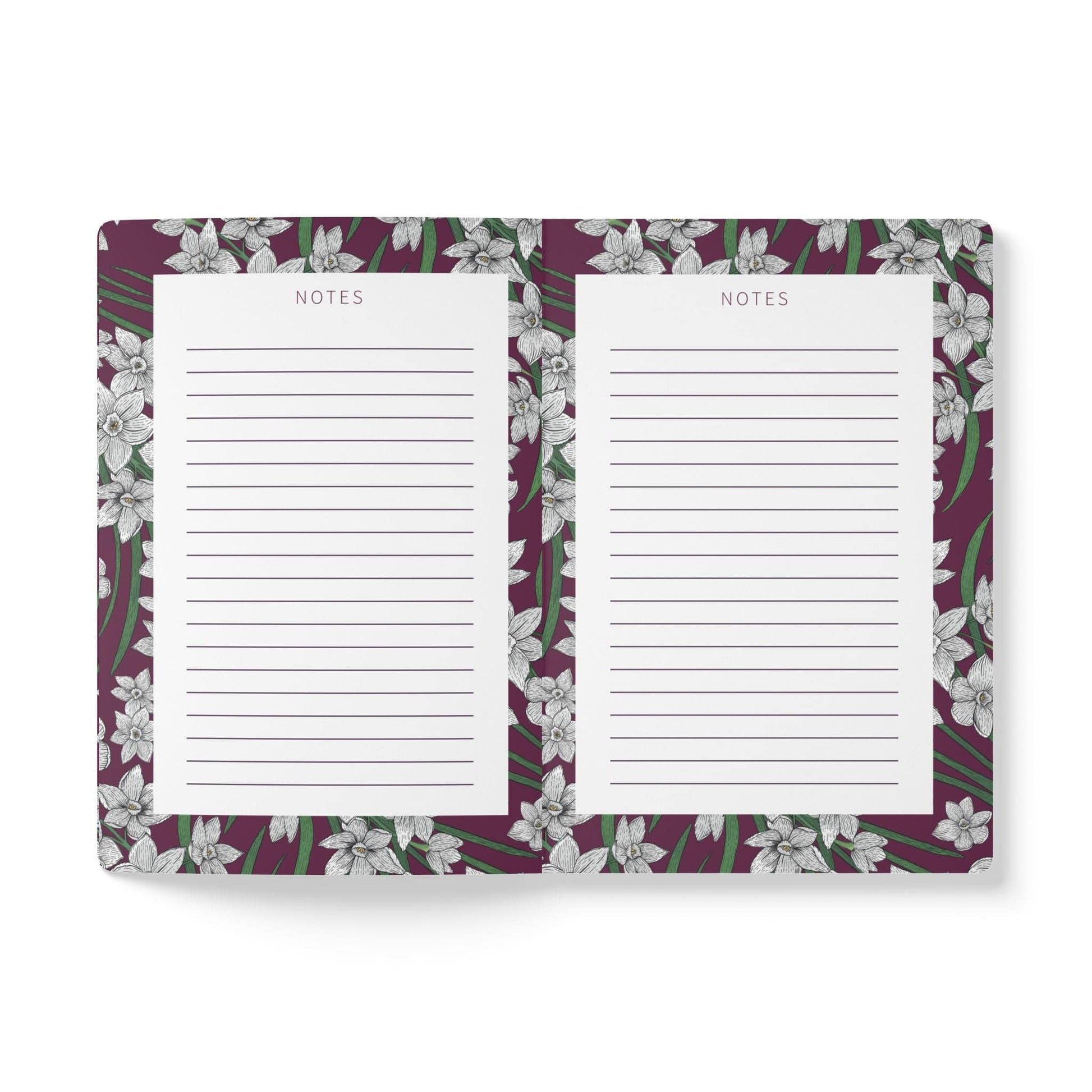 Paper products Paperwhite Flower Journal - December Birth flower - Personalizable Softcover Journal