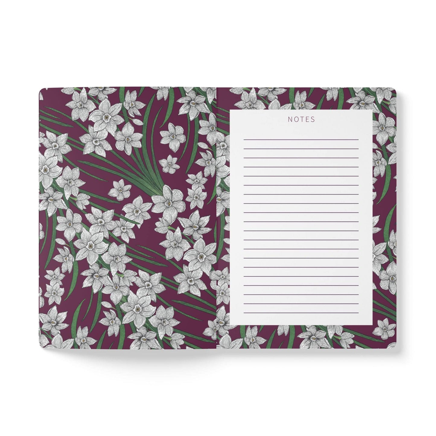 Paper products Paperwhite Flower Journal - December Birth flower - Personalizable Softcover Journal