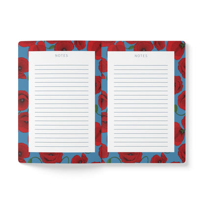 Paper products Poppy Flower Journal - August Birth flower - Personalizable Softcover Journal