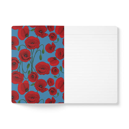 Paper products Poppy Flower Journal - August Birth flower - Personalizable Softcover Journal